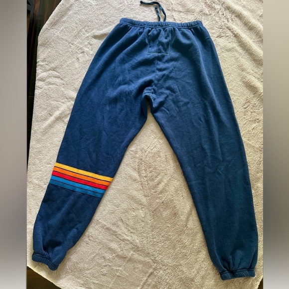 Aviator Nation Rainbow Stitch Sweatpants - Navy XL - Picture 3 of 4